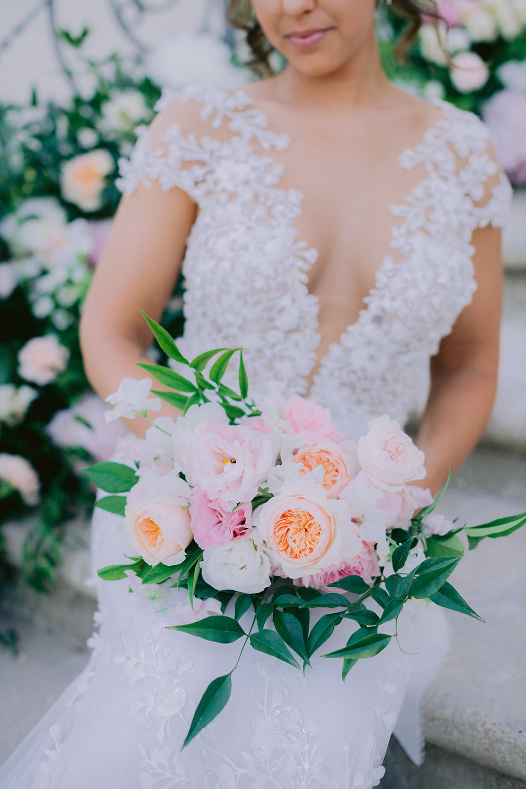 wedding bouquet with the bride